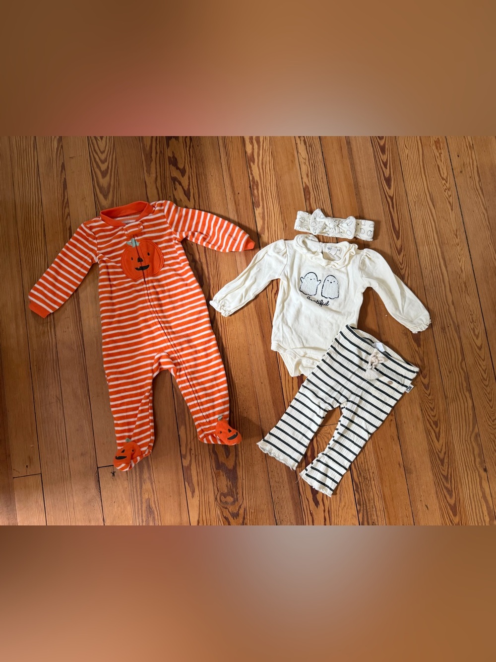 Baby Girl Halloween Fall Outfit Bundle 6-9M 9M Carter’s Rabbit + Bear